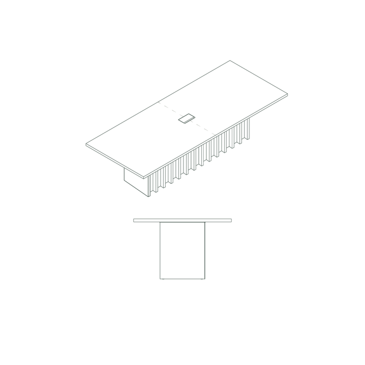 slant conference table drawings